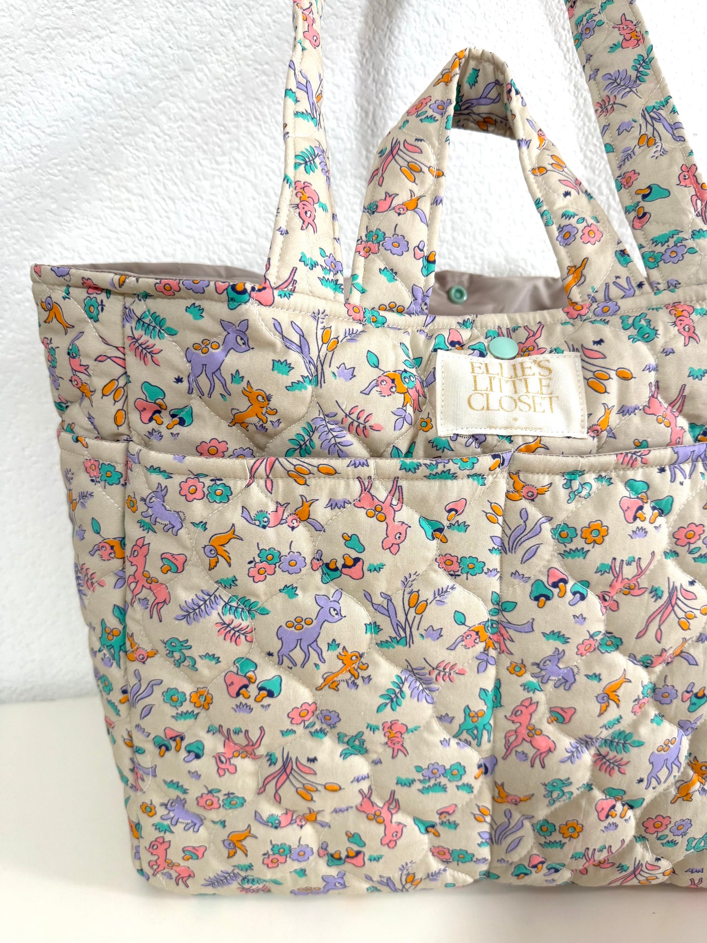 Oversized Maison Pocket Bag-Beige Bambi