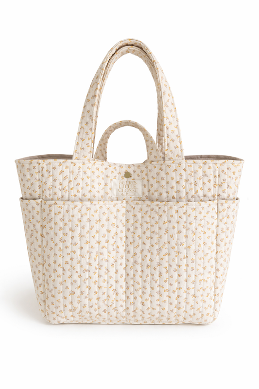 Oversized Maison Pocket Bag-Floral Beige