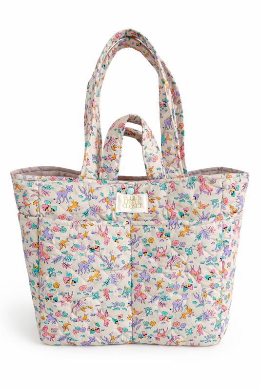 Oversized Maison Pocket Bag-Beige Bambi