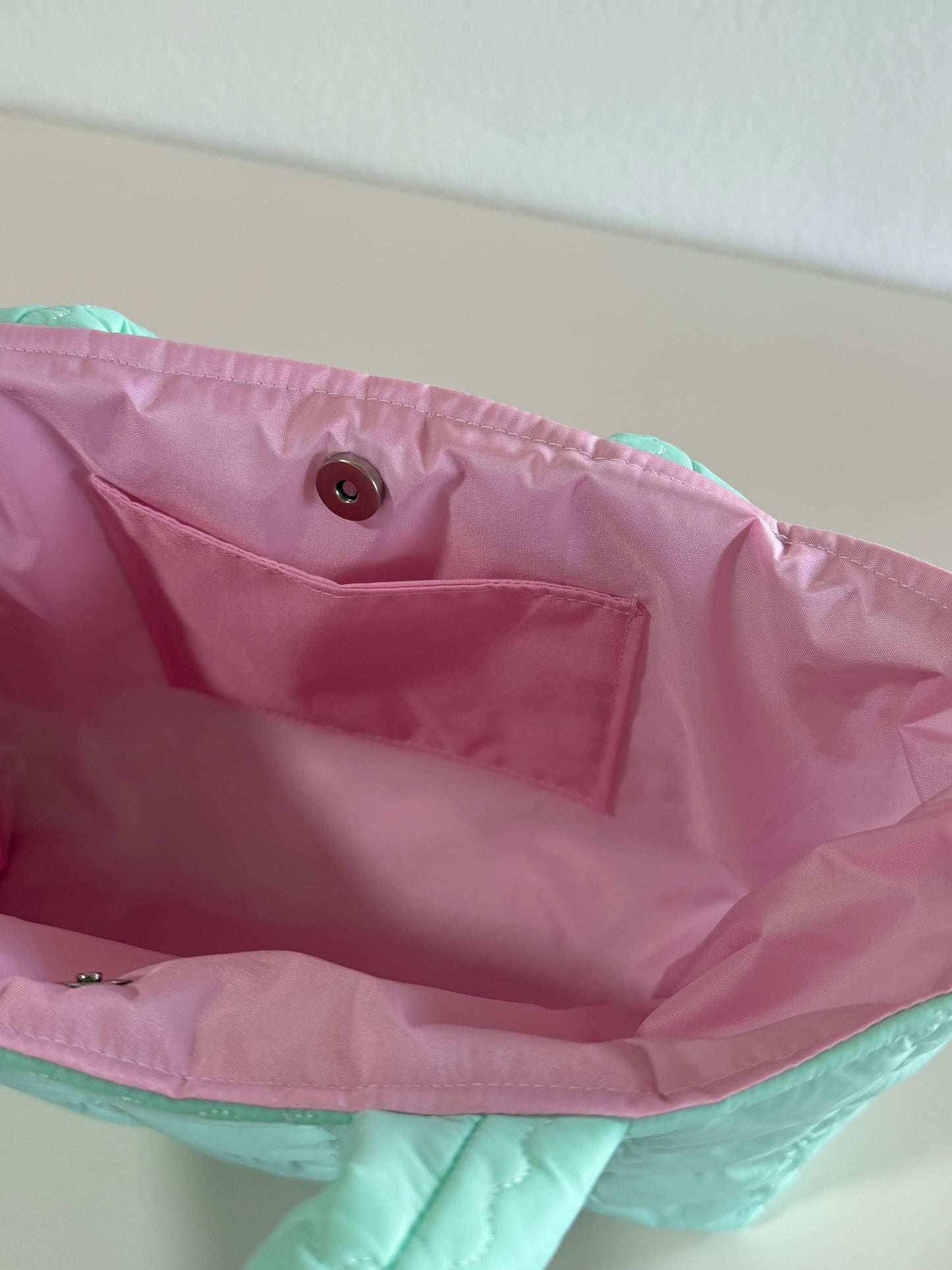 Mint Baguette Tote Bag