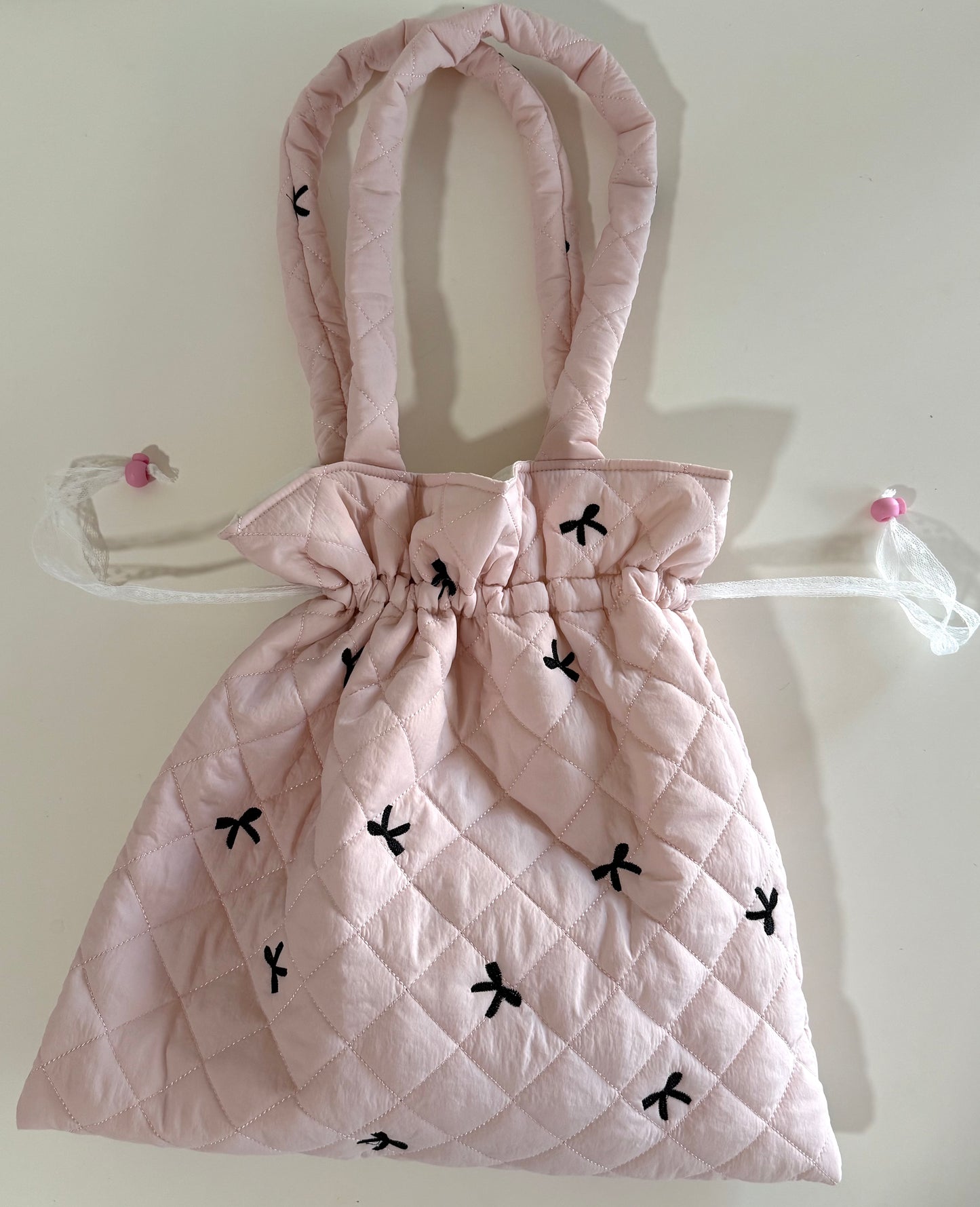 Rosy Puff String Shoulder Bag