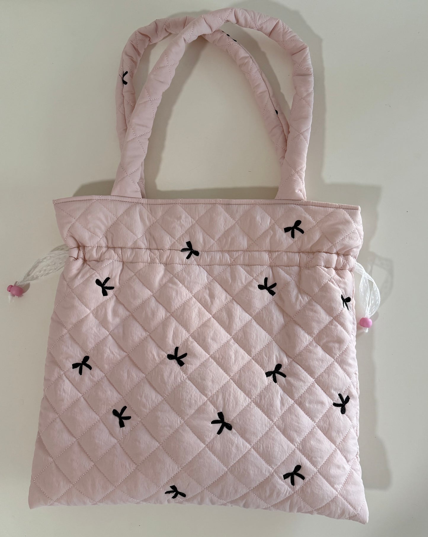 Rosy Puff String Shoulder Bag