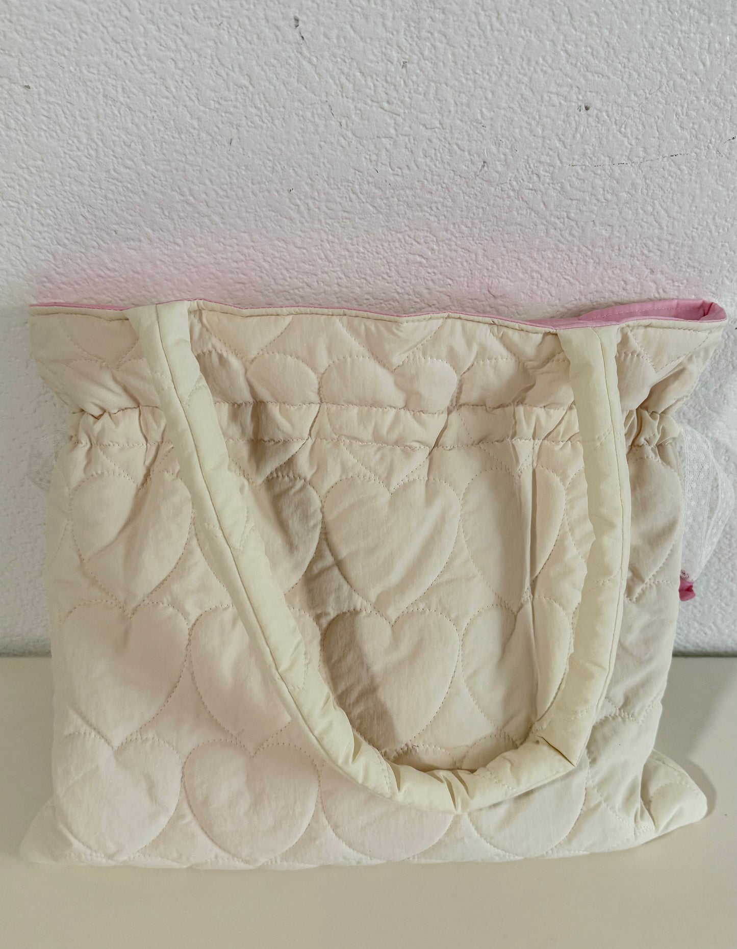 Rosy Puff String Shoulder Bag