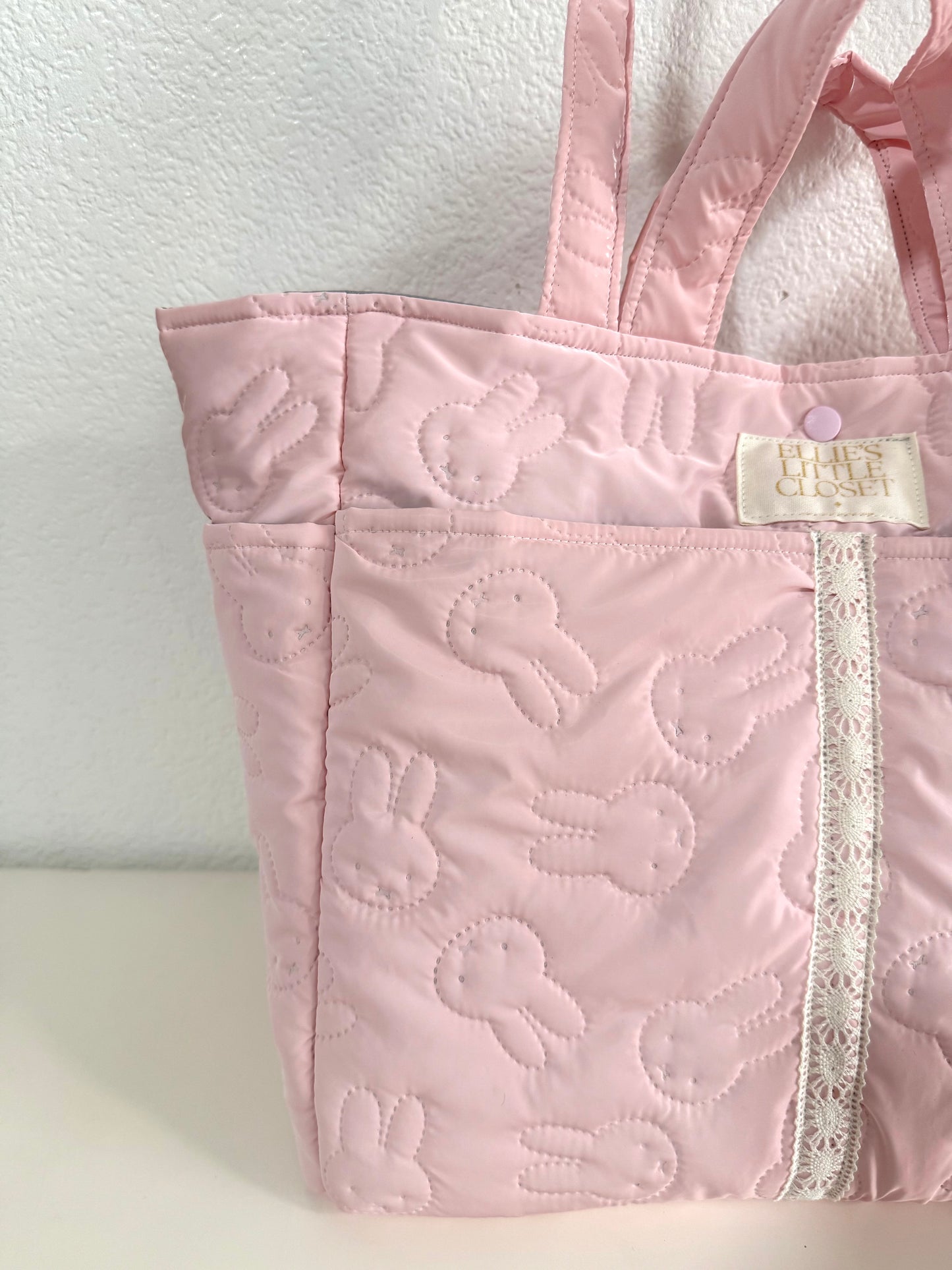 Oversized Maison Pocket Bag-Pinky Bunny